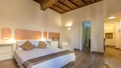 a bedroom with a large bed in a room at Leutari Suite in Rome