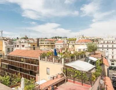 a view of a city with buildings at TREVI luxury with terrace in Rome
