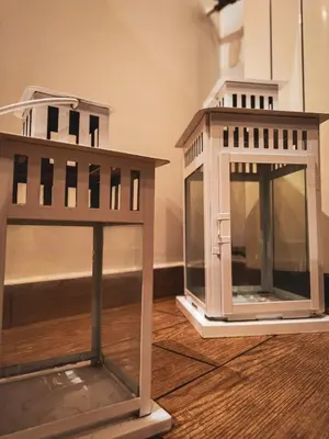 two model houses on display on a floor at MVM Apartment in Rome
