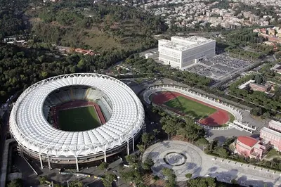 an aerial view of a soccer stadium at Affittacamere ROMA FLAMINIO in Rome
