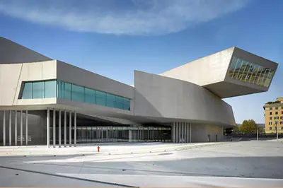 a large concrete building with a lot of windows at Affittacamere ROMA FLAMINIO in Rome