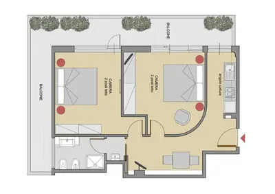 a floor plan of a house at La Casetta del Vaticano in Rome