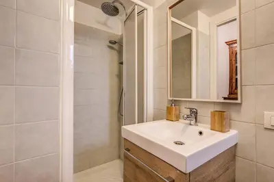 a bathroom with a sink and a shower at Vaticano casa tua in Rome