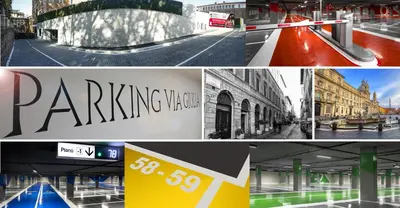 a collage of photos with different buildings and signs at AndreaSuite - Piazza Navona in Rome
