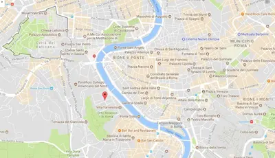 a close up of a map of a city at Trastevere Stylish in Rome