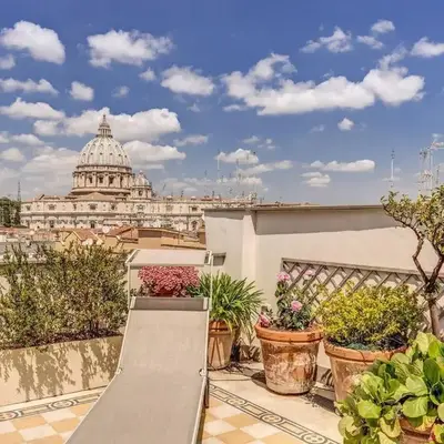 Attic with Terrace Overlooking St Peter's Basilica