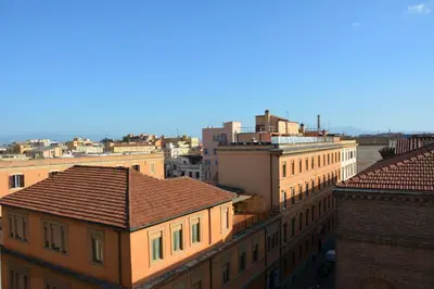 an aerial view of a city with buildings at BEACHBAR Apartment in Rome in Rome