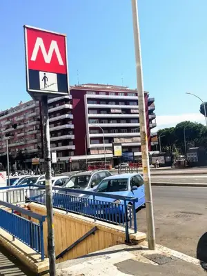 a mcdonalds sign in front of a parking lot at Elettra Luxury Home in Rome