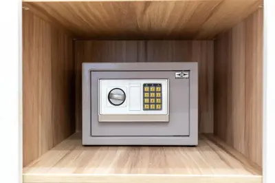 an illustration of a safe in a room at Rome Love Hotel in Rome