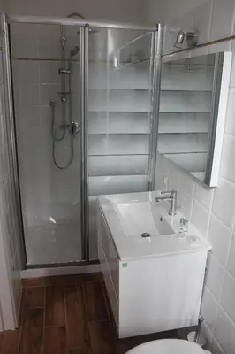 a bathroom with a shower and a sink and a toilet at Roma My Home B&B in Rome