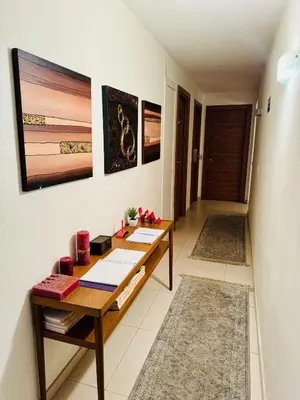 a room with a desk and a hallway at Interno 5 B&B in Rome