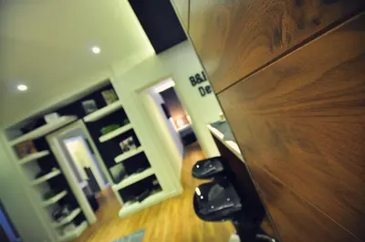 a close up of a room with a door and a room with at B&B Destinazione Roma in Rome