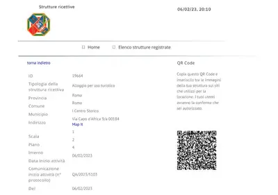 a screenshot of a page of a website with a list of items at Nvmen Apartment con Terrazza al Colosseo in Rome