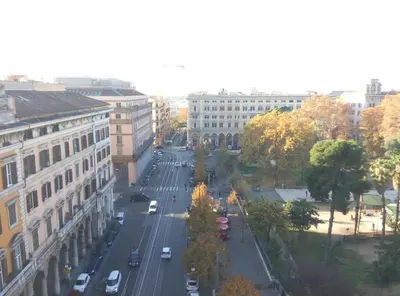 an aerial view of a street in a city at Meraviglia in Rome