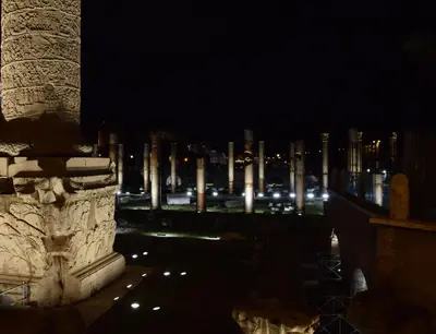 a view of a city at night with lights at Damiva in Rome
