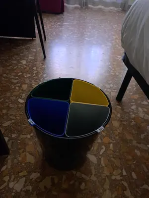 a tub sitting on the floor next to a bed at Eco B&B Marela in Rome