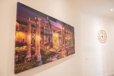 a painting hanging on a wall in a museum at Rome Sweet Home near Metro Flaminio in Rome
