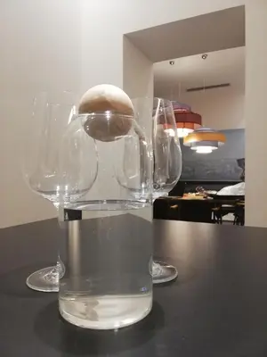 two empty wine glasses sitting on a table at STAY FINE Holiday’s House in Rome