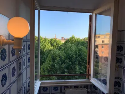 a window in a room with a view at Arion Holiday Home in Rome