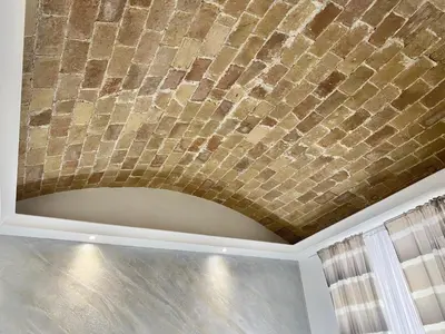a coffered ceiling in a room with at Residenza Giustiniani in Rome