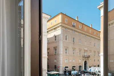 a view of a large building from a window at Pantheon Escape in Rome
