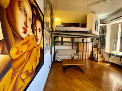 a room with a bedroom with a bunk bed at Ugo Foscolo in Rome
