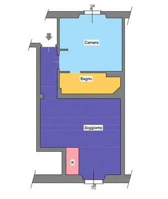 a floor plan of a building at VIA VENETO SUITE 107 in Rome