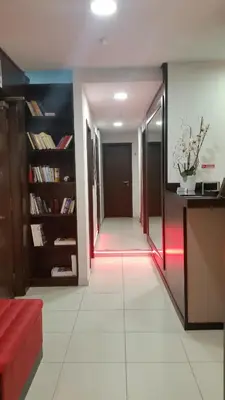 a room with a hallway with a red light at InnVatican Guest House in Rome