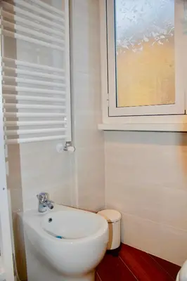 a bathroom with a sink and a toilet at Terrazza San Giovanni apartment in Rome