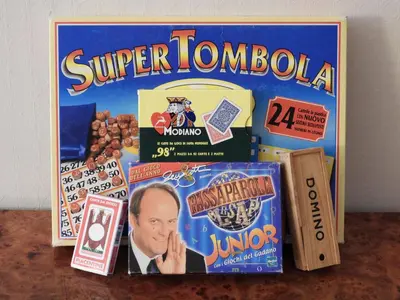 a box of super london games on a table at My Enchanting Roman Holiday in Rome