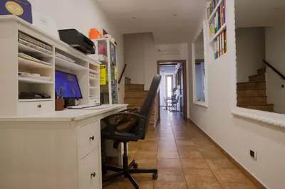 an office with a desk and a chair at Borgo Pio 91 in Rome