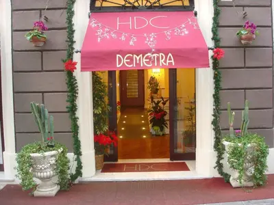 a sign that says hbc derrida in front of a door at Hotel Demetra Capitolina in Rome