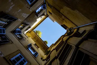 a view from the outside of a building at Casa Paola Guesthouse in Rome