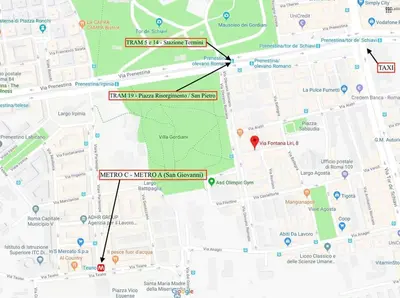 a map of the intersection of houston and milwaukee at Da Angelica in Rome
