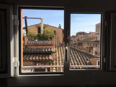 a view of a city with a building in the background at Stelletta 1a in Rome