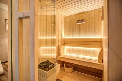 a sauna is shown with a light in it at Boutique Relais Barozzi & SPA in Rome