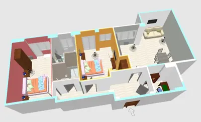a floor plan of a house at Casa Vacanza Katiuscia in Rome
