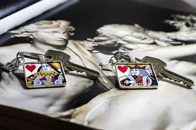 a pair of key chains with hearts on them at My Love Suite in Rome