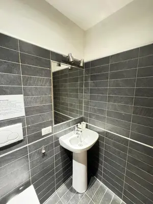 a bathroom with a sink and a mirror at Rizzo St. Peter apartment in Rome