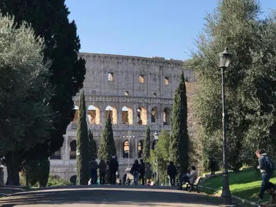 a group of people walking in front of a building at *****AmoRhome***** New Luxury apartment in the heart of Rome in Rome