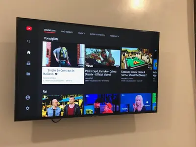 a flat screen tv hanging on a wall at Colosseo Smart Flat in Rome