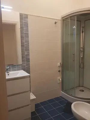 a bathroom with a shower and a sink and a toilet at Vatican Tolemaide 2 in Rome