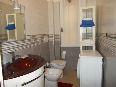 a bathroom with a sink and a toilet at Milla's house rome in Rome