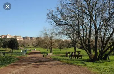 a group of people sitting on benches in a park at Uso Turistico vicino San Giovanni in Rome