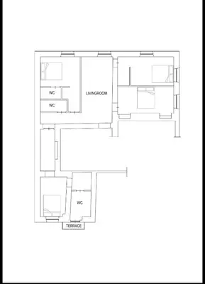 a floor plan of a house at Louly Trevi Fountain in Rome