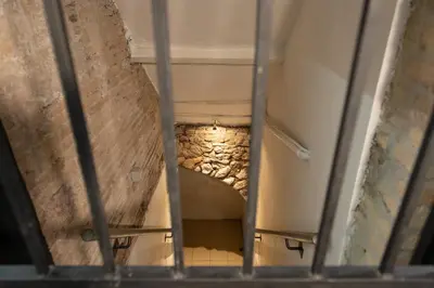an overhead view of a stairway in a building at Borgo Pio Suites Inn in Rome