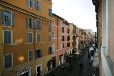 a view of a city street with buildings at Borgo Pio Suites Inn in Rome