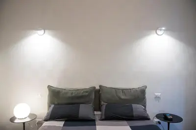 a close up of a white wall at Claudio My House in Rome