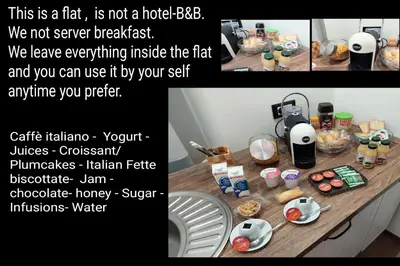a collage of pictures of a table with food on it at Classic Flat Monti in Rome