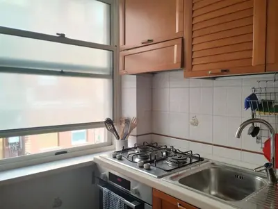 a couch with pillows on it in a room at Aurelia Begonia Apartment - family & business in Rome